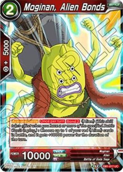 Moginan Alien Bonds Foil DB1-017 Draft Box 04 - Dragon Brawl Dragonball Super card