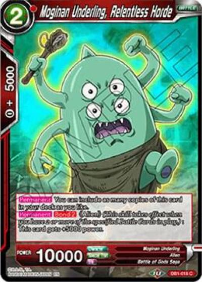 Moginan Underling Relentless Horde Foil DB1-018 Draft Box 04 - Dragon Brawl Dragonball Super card