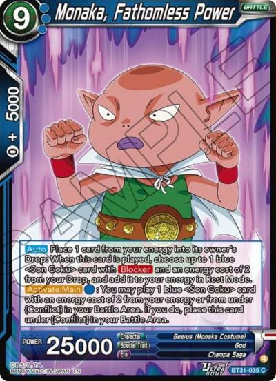 Monaka Fathomless Power BT31-035 Impact Beyond Dimensions Dragonball Super card