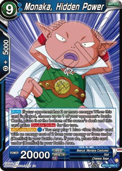 Monaka Hidden Power BT31-034 Impact Beyond Dimensions Dragonball Super card