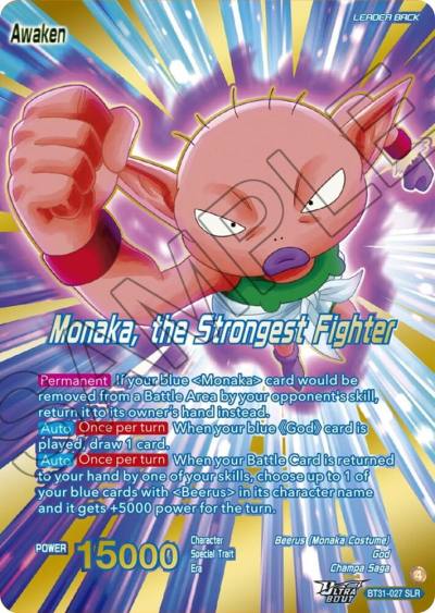 Monaka Monaka the Strongest Fighter SLR BT31-027 Impact Beyond Dimensions Dragonball Super card