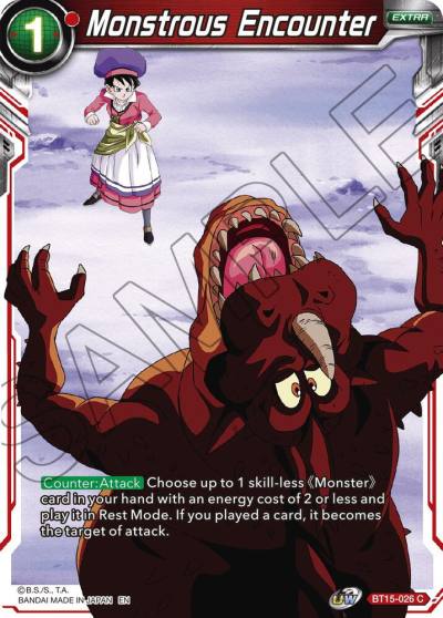 Monstrous Encounter BT15-026 Saiyan Showdown Dragonball Super card