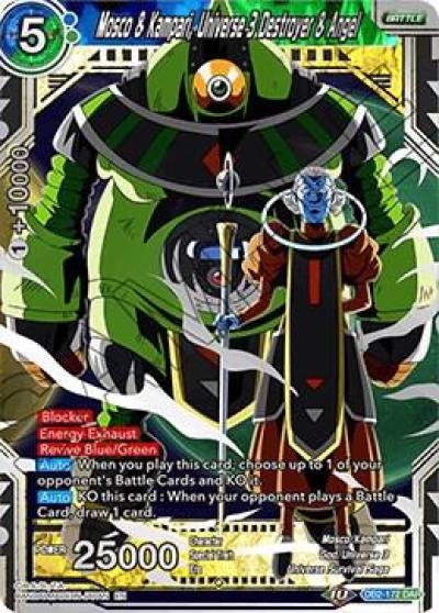 Mosco and Kampari Universe 3 Destroyer and Angel DB2-172 Draft Box 05 - Divine Multiverse Dragonball Super card