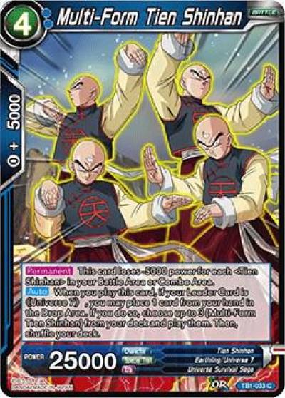 Multi Form Tien Shinhan Foil TB1-033 Tournament of Power Dragonball Super card