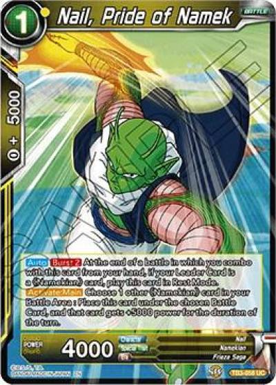 Nail Pride of Namek Foil TB3-058 Clash of Fates Dragonball Super card