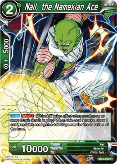 Nail the Namekian Ace Shatterfoil BT4-053 Draft Box 04 - Dragon Brawl Dragonball Super card