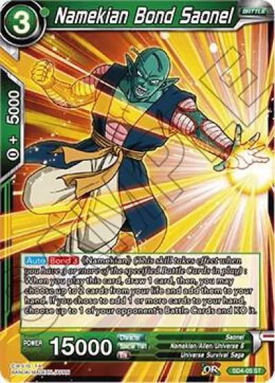 Namekian Bond Saonel SD4-05 Colossal Warfare Dragonball Super card