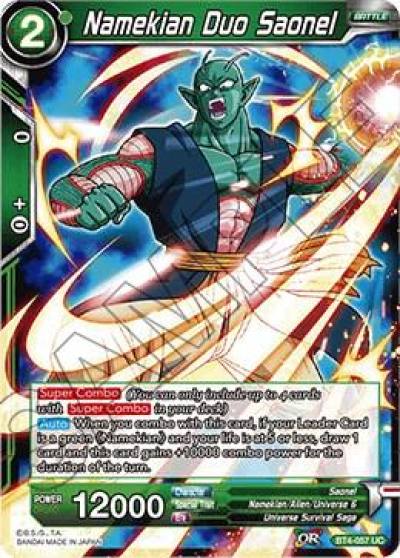Namekian Duo Saonel BT4-057 Colossal Warfare Dragonball Super card