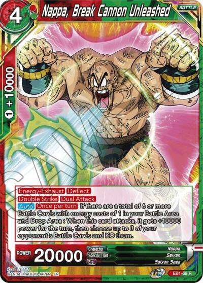 Nappa Break Cannon Unleashed EB1-58 Battle Evolution Booster Dragonball Super card