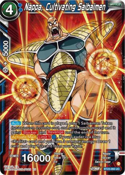 Nappa Cultivating Saibaimen Foil BT23-065 Perfect Combination Dragonball Super card