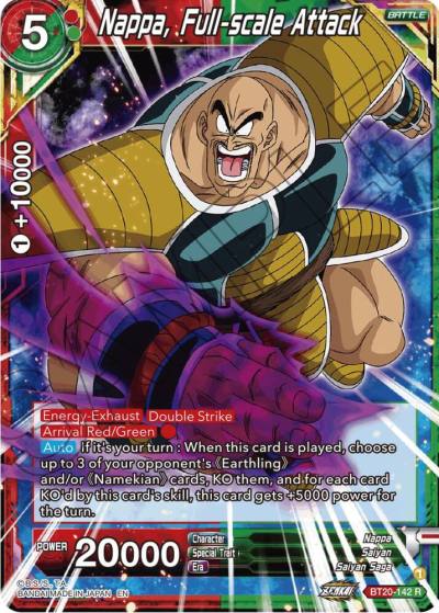 Nappa Full scale Attack Foil BT20-142 Power Absorbed Dragonball Super card