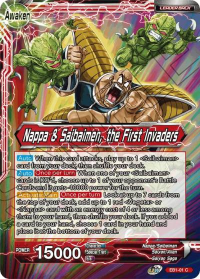 Nappa Nappa and Saibaimen the First Invaders EB1-01 Battle Evolution Booster Dragonball Super card