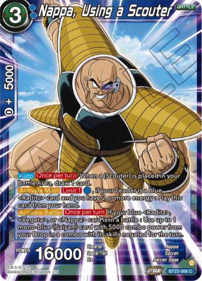 Nappa Using a Scouter BT23-066 Perfect Combination Dragonball Super card