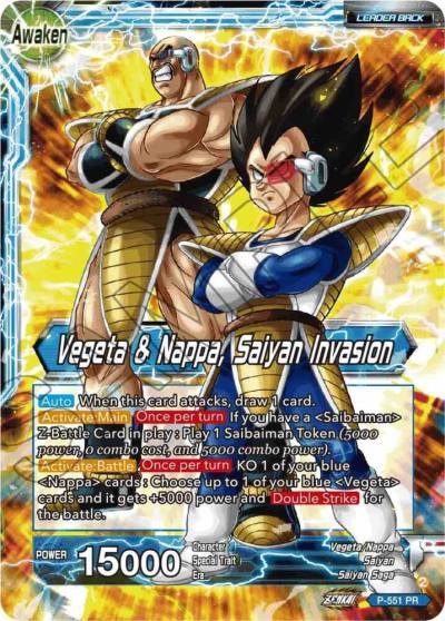 Nappa Vegeta and Nappa Saiyan Invasion P-551 Promotion Cards Dragonball Super card