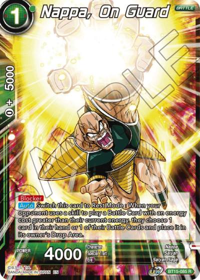 Nappa on Guard Foil BT15-085 Saiyan Showdown Dragonball Super card