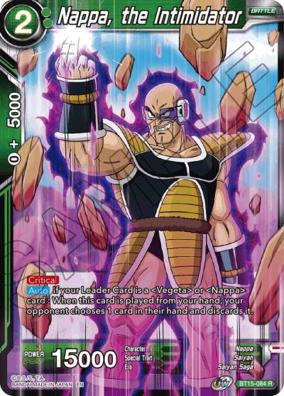 Nappa the Intimidator BT15-084 Saiyan Showdown Dragonball Super card