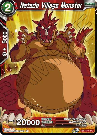 Natade Village Monster BT15-018 Saiyan Showdown Dragonball Super card