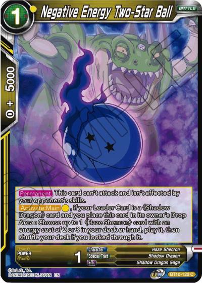 Negative Energy Two Star Ball Foil BT10-120 Rise of the Unison Warrior Dragonball Super card