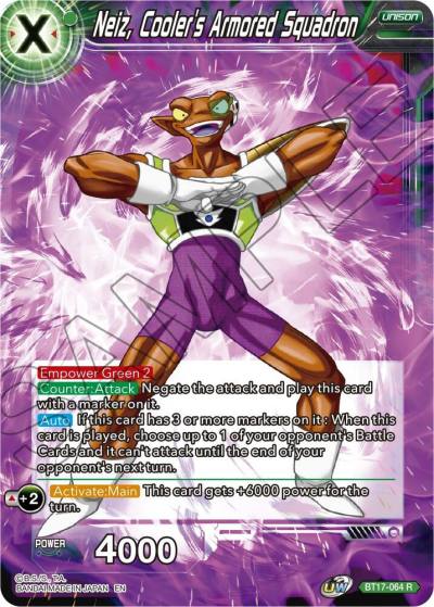 Neiz Coolers Armored Squadron BT17-064 Ultimate Squad Dragonball Super card