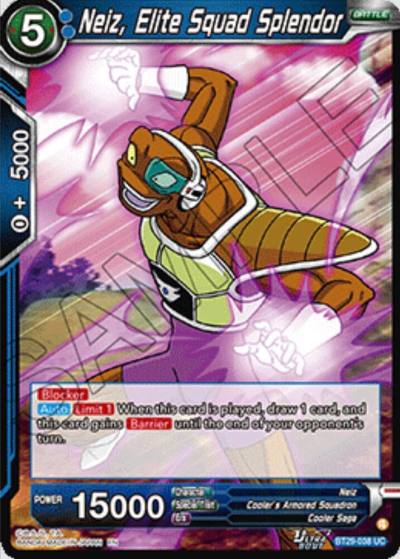 Neiz Elite Squad Splendor BT29-038 Fearsome Rivals Dragonball Super card
