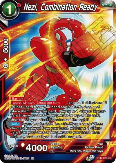 Nezi Combination Ready BT17-023 Ultimate Squad Dragonball Super card