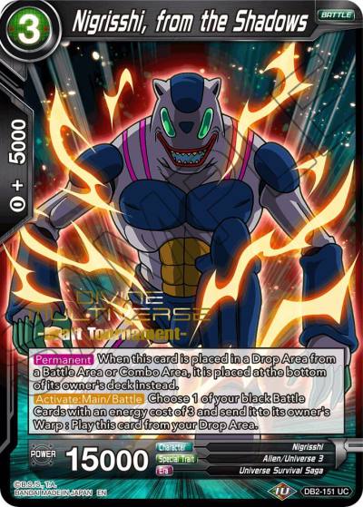 Nigrisshi from the Shadows Divine Multiverse Draft Tournament DB2-151 Tournament Promotion Cards Dragonball Super card