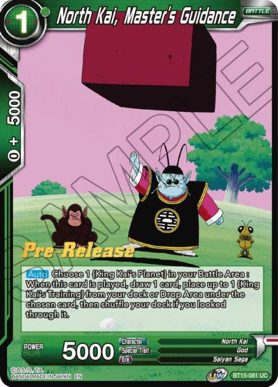 North Kai Masters Guidance BT15-081 Saiyan Showdown Pre-Release Cards Dragonball Super card