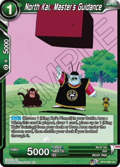North Kai Masters Guidance BT15-081 Saiyan Showdown Dragonball Super card