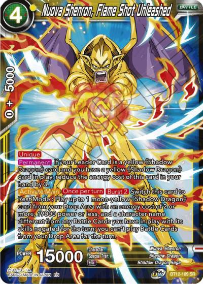 Nuova Shenron Flame Shot Unleashed BT12-109 Vicious Rejuvenation Dragonball Super card