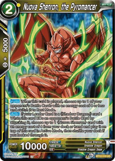 Nuova Shenron the Pyromancer Foil BT12-110 Vicious Rejuvenation Dragonball Super card