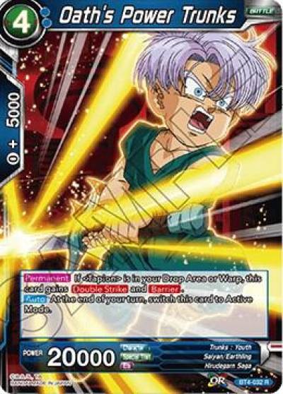 Oaths Power Trunks BT4-032 Colossal Warfare Dragonball Super card