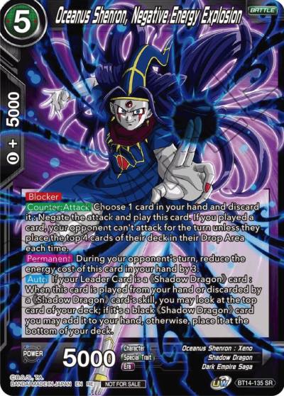 Oceanus Shenron Negative Energy Explosion Championship Selection Pack 2023 Vol2 Silver Foil BT14-135 Tournament Promotion Cards Dragonball Super card