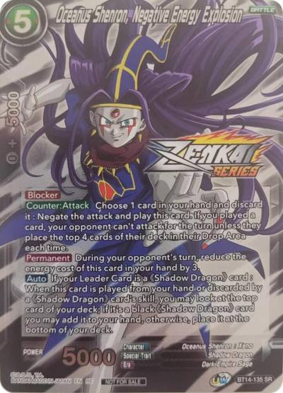 Oceanus Shenron Negative Energy Explosion Event Pack 10 Alternate Foil BT14-135 Tournament Promotion Cards Dragonball Super card
