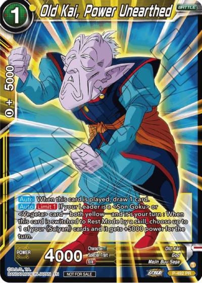 Old Kai Power Unearthed Zenkai Series Tournament Pack Vol3 P-492 Tournament Promotion Cards Dragonball Super card