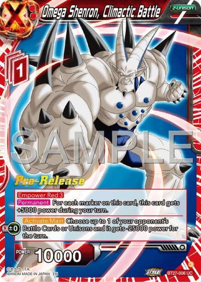 Omega Shenron Climactic Battle BT27-006 History of Z Pre-Release Cards Dragonball Super card