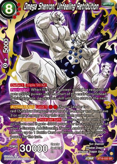 Omega Shenron Unfeeling Retribution BT18-020 Dawn of the Z-Legends Dragonball Super card
