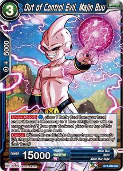 Out of Control Evil Majin Buu BT3-048 Cross Worlds Dragonball Super card