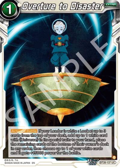 Overture to Disaster BT28-137 Prismatic Clash Dragonball Super card