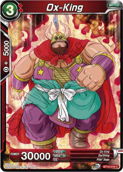Ox King BT10-018 Rise of the Unison Warrior Dragonball Super card