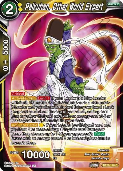 Paikuhan Other World Expert BT22-110 Critical Blow Dragonball Super card