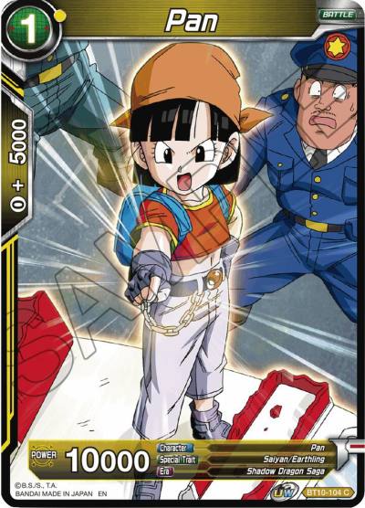 Pan BT10-104 Rise of the Unison Warrior Dragonball Super card