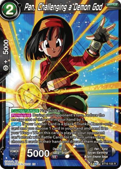 Pan Challenging a Demon God Foil BT16-105 Realm of the Gods Dragonball Super card