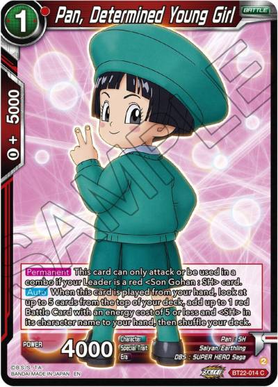 Pan Determined Young Girl Foil BT22-014 Critical Blow Dragonball Super card