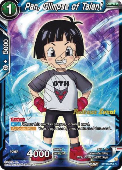 Pan Glimpse of Talent Fighters Ambition Holiday Pack BT19-055 Tournament Promotion Cards Dragonball Super card