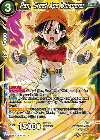 Pan Great Ape Whisperer BT8-070 Malicious Machinations Dragonball Super card