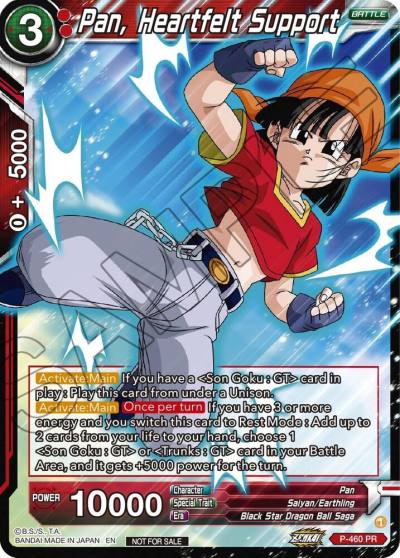 Pan Heartfelt Support Z03 Dash Pack P-460 Promotion Cards Dragonball Super card