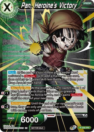 Pan Heroines Victory Championship Pack 2021 Vol1 Winner Gold Stamped P-330 Promotion Cards Dragonball Super card