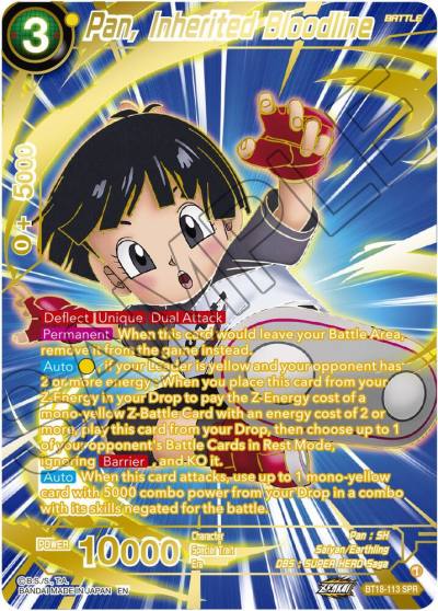 Pan Inherited Bloodline SPR BT18-113 Dawn of the Z-Legends Dragonball Super card