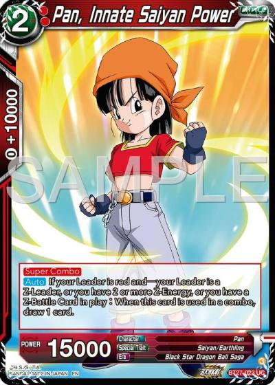 Pan Innate Saiyan Power BT27-023 History of Z Dragonball Super card