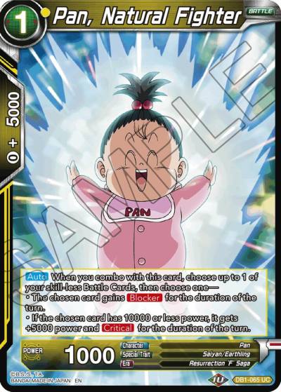 Pan Natural Fighter Reprint DB1-065 Battle Evolution Booster Dragonball Super card